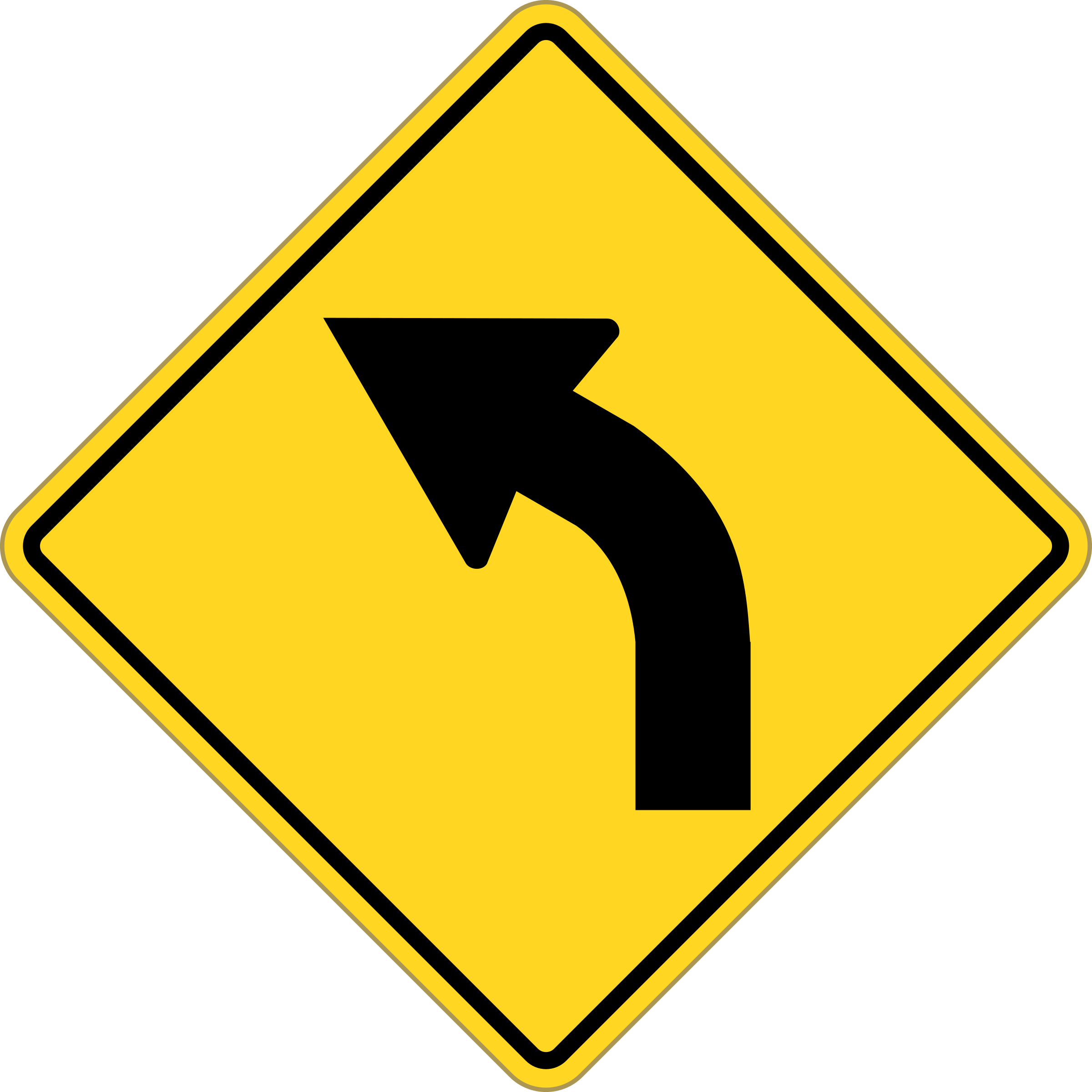 Big Image - Deer Crossing Road Sign (2400x2400)