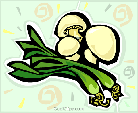 Onions Mushrooms Royalty Free Vector Clip Art Illustration - Onions Mushrooms Royalty Free Vector Clip Art Illustration (480x395)
