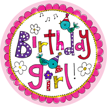 Rachel Ellen Designed Birthday Girl Big Birthday Badge (370x370)
