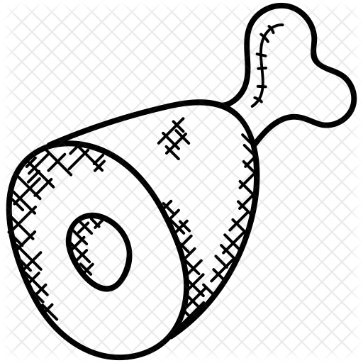 Leg Piece Icon - Chicken (512x512)