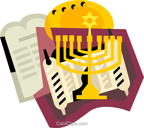 Jewish Religious Items Royalty Free Vector Clip Art - Hanukkah (805x700)