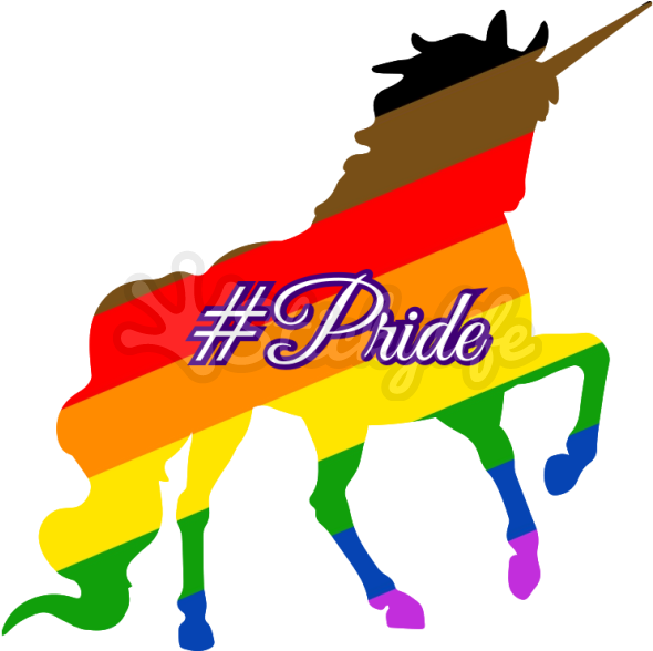 #pride Unicorn Decal - Unicorn Silhouette (940x587)