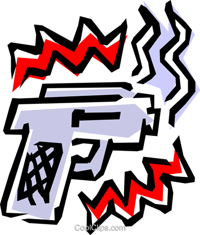 Revolver Royalty Free Vector Clip Art Illustration - Revolver Royalty Free Vector Clip Art Illustration (409x480)