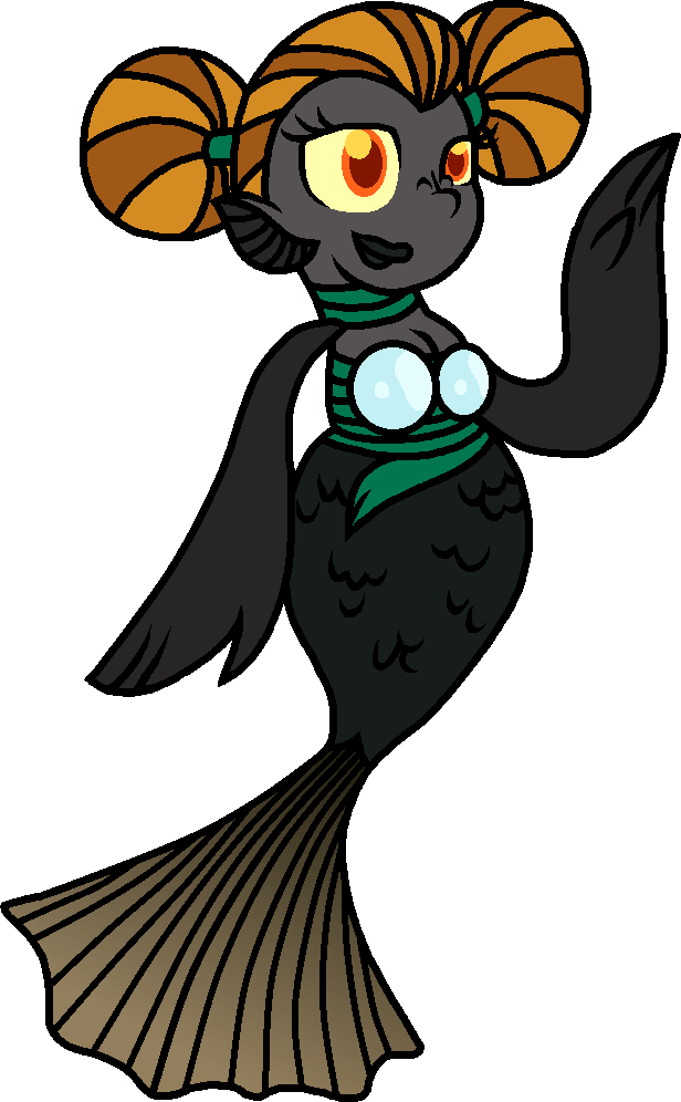 Black Moor Mermaid By Starryoak - Cartoon (616x996)