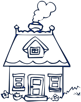 House - Doodle House Transparent (541x455)