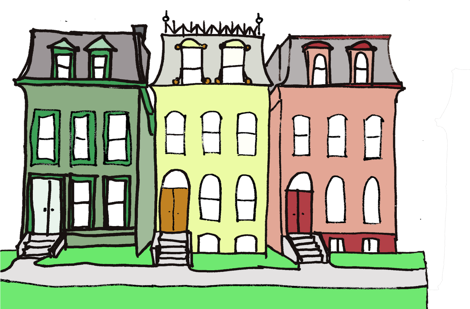 It All Started With A Sketch Of Some Lafayette Square - Illustration (1600x1163)