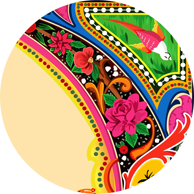 Peacock Clipart Truck Art - Truck Art Motifs (670x671)