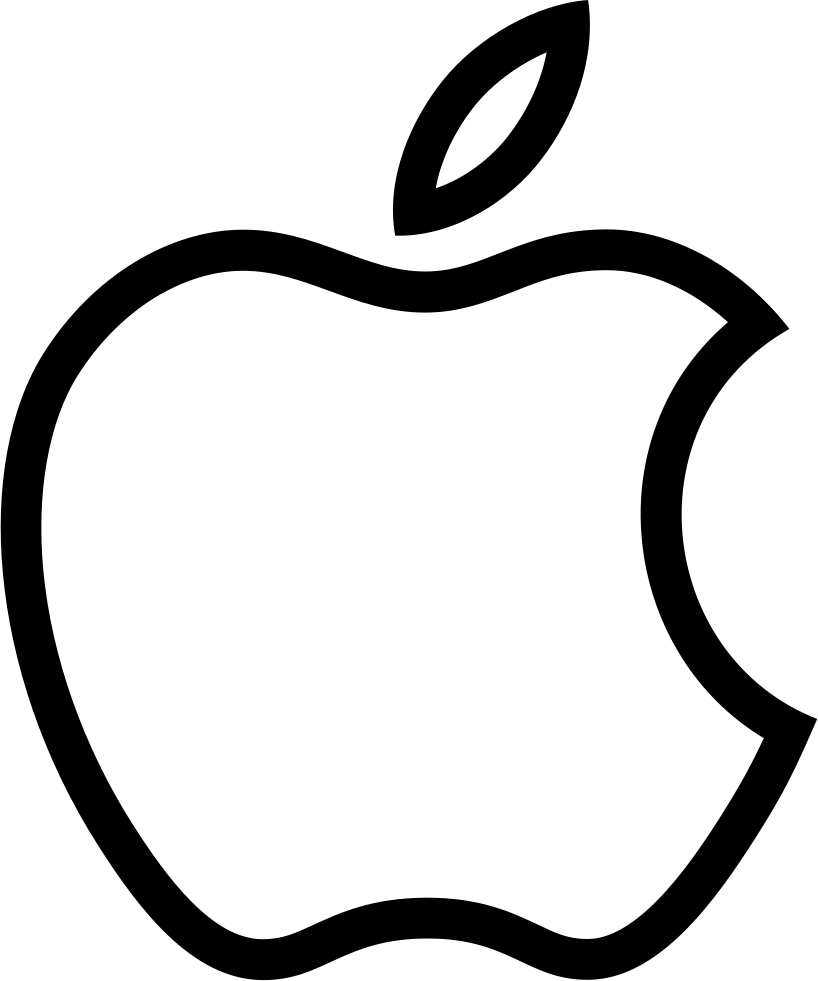 Social Apple Outline Comments - Apple Logo Outline Transparent (818x981)