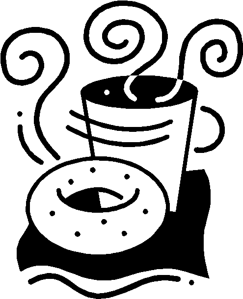 Doughnut & Coffee - Bagel And Coffee Clip Art (500x627)