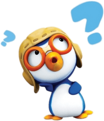 Pororo Confused - Pororo Characters Png (400x400)