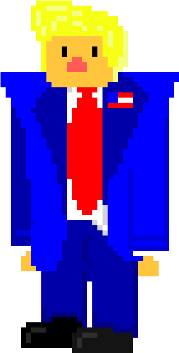 Pixel President - Cartoon (430x730)