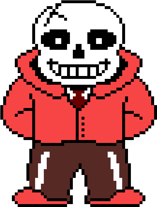 President Hardtale Sans - Undertale Pixel Art Sans (620x730)