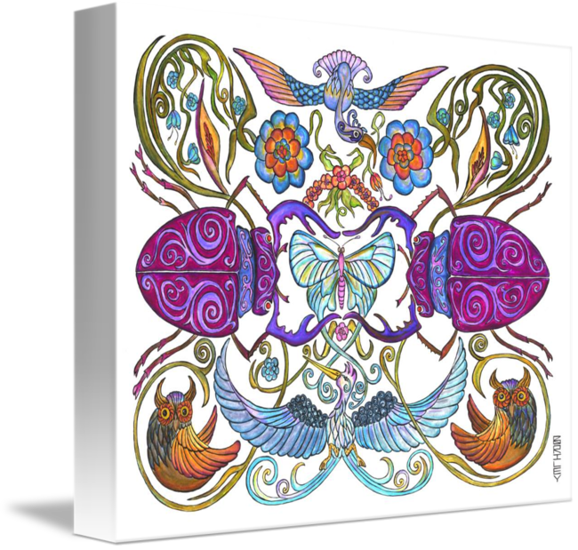 Share On Tumblr - Gallery-wrapped Canvas Art Print 13 X 11 Entitled Colorful (650x619)