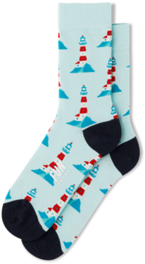 Funsocks 1pk Womens Non Terry Crew Fw11lig1 Lighthouse - Sock (480x480)