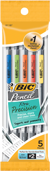 5mm Mechanical Pencil - Bic Pencil Xtra Precision (clear Barrels), Fine Point (590x590)