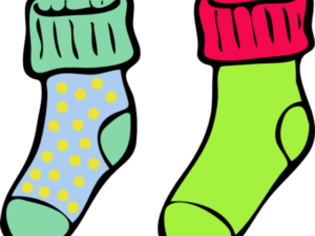 Socks Clipart Fuzzy Sock - Socks Coloring Page (640x480)