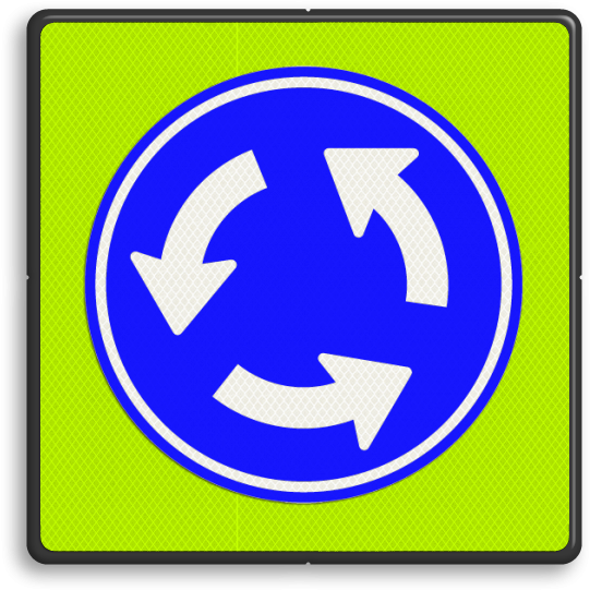 Priority Signs Roundabout Traffic Sign Intersection - Verkeersborden D (800x800)