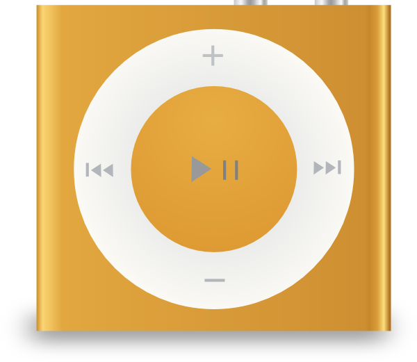 Ipod Clipart Mp3 Player - Ipod Shuffle 4th Generation Orange (600x521)