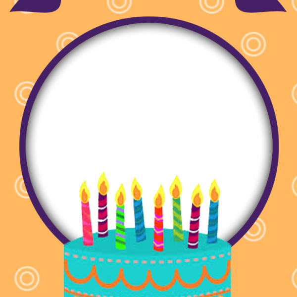 Birthday Frame - Birthday Cake Frame Png (600x600)