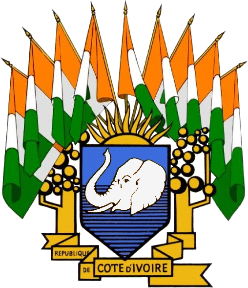 The Historical And Alternative Coat Of Arms Of The - Ivory Coast Coat Of Arms (508x589)