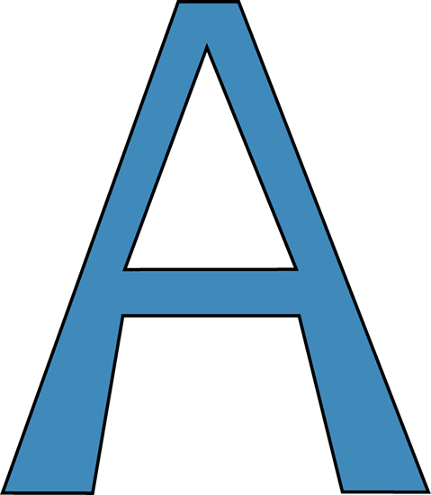 A Letter Clipart - Letter A Clipart Blue (479x550)
