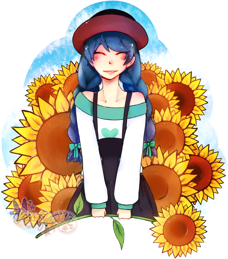 Sunflower Pixel Captain By Kai Spacetoki - Illustration (852x937)