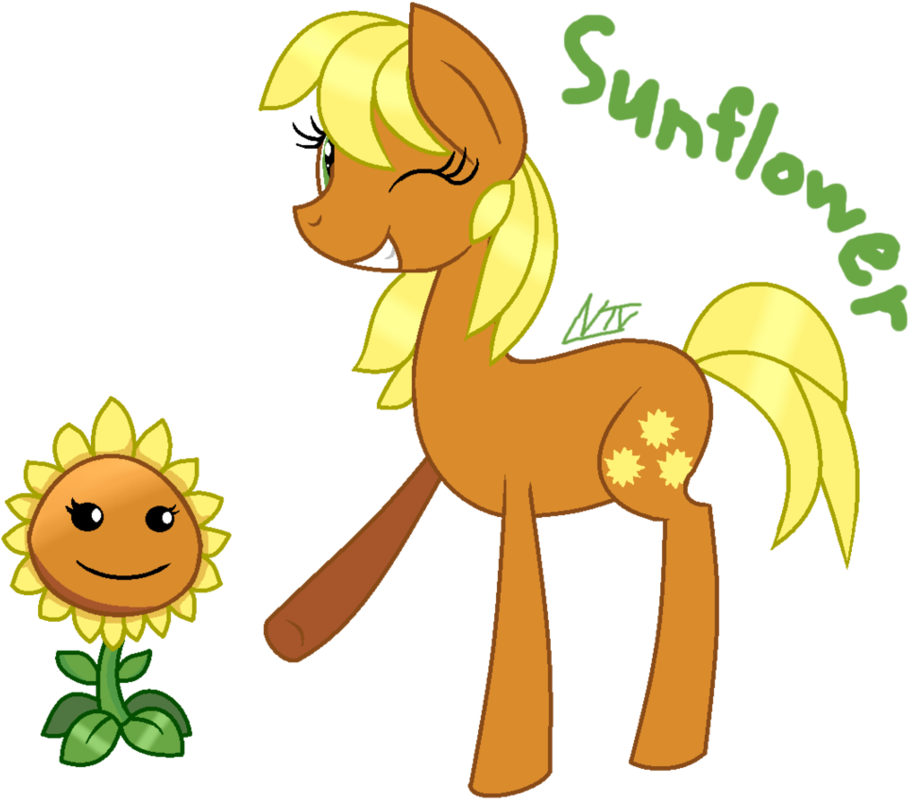 Sunflower By Mlp004ninintv Sunflower By Mlp004ninintv - Cartoon (967x827)