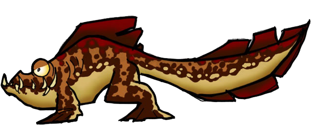 Znorkle Tooth Concept Art - Jak And Daxter Creatures (676x266)