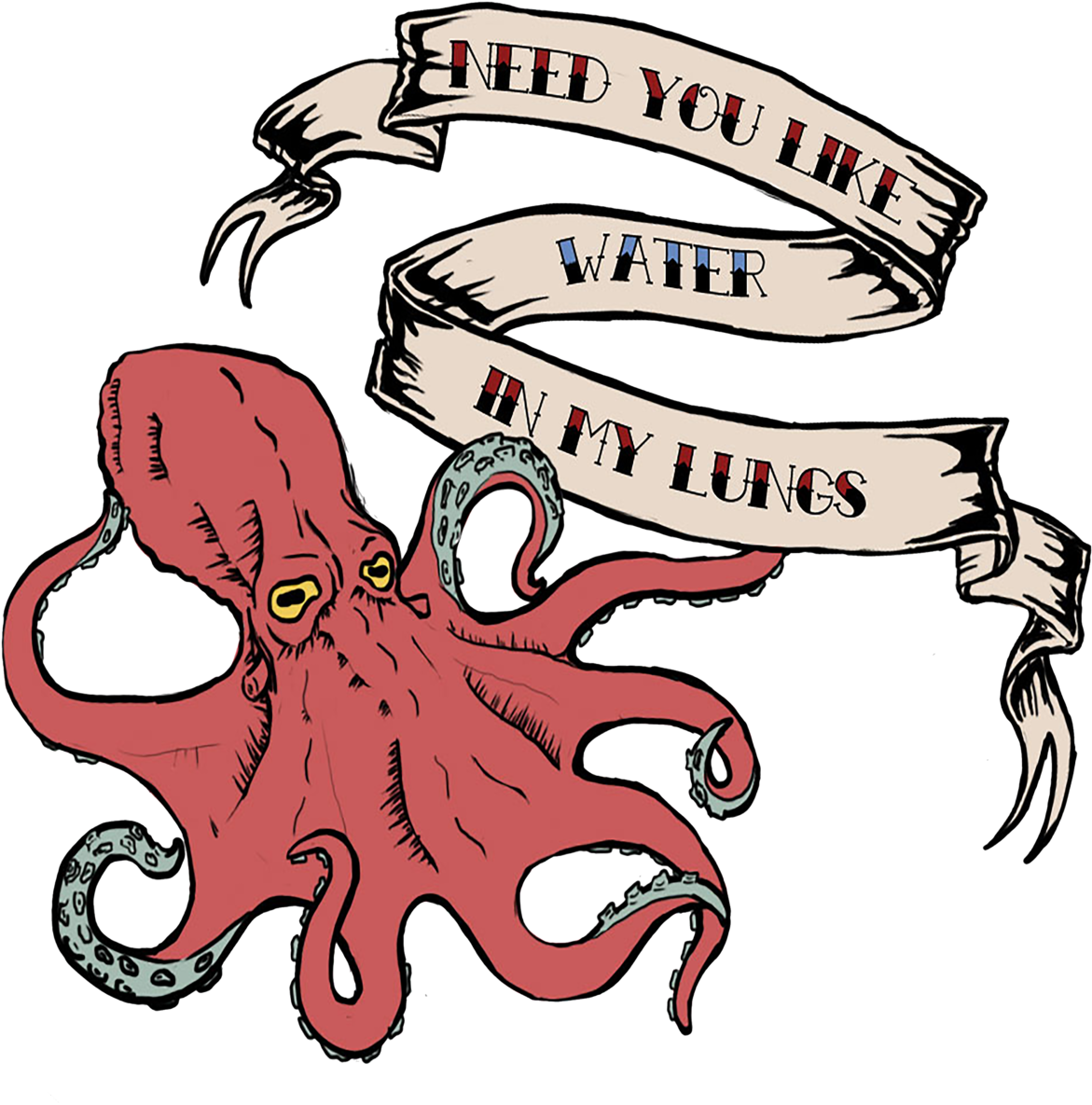 Octopus Clipart Band - Brand New Band Art (1536x2048)