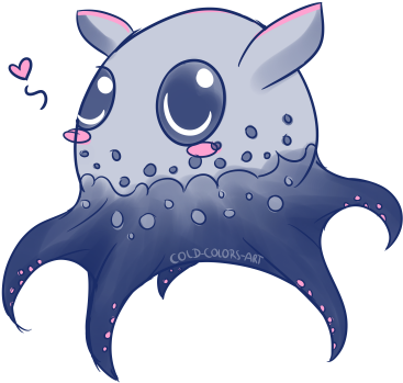 Quick Sketch Of An Adorable Pure Little Octopus He's - Cartoon (400x400)