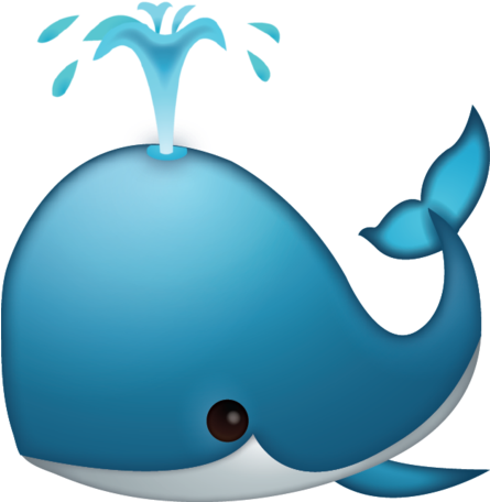 Download Whale Spouting Iphone Emoji Icon In Jpg And - Transparent Background Whale Clipart (444x480)