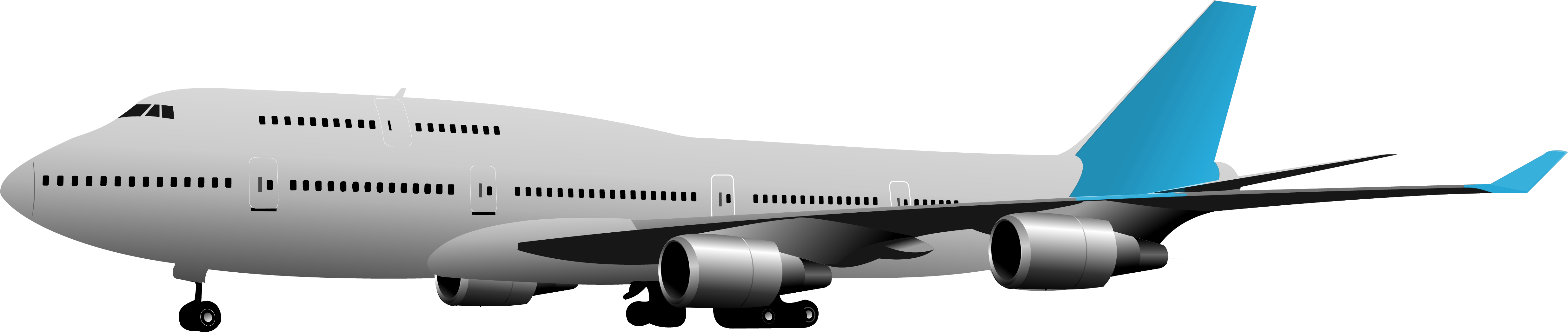 Aircraft Transparent Vector Clipart - Boeing 747 No Background (5320x1535)