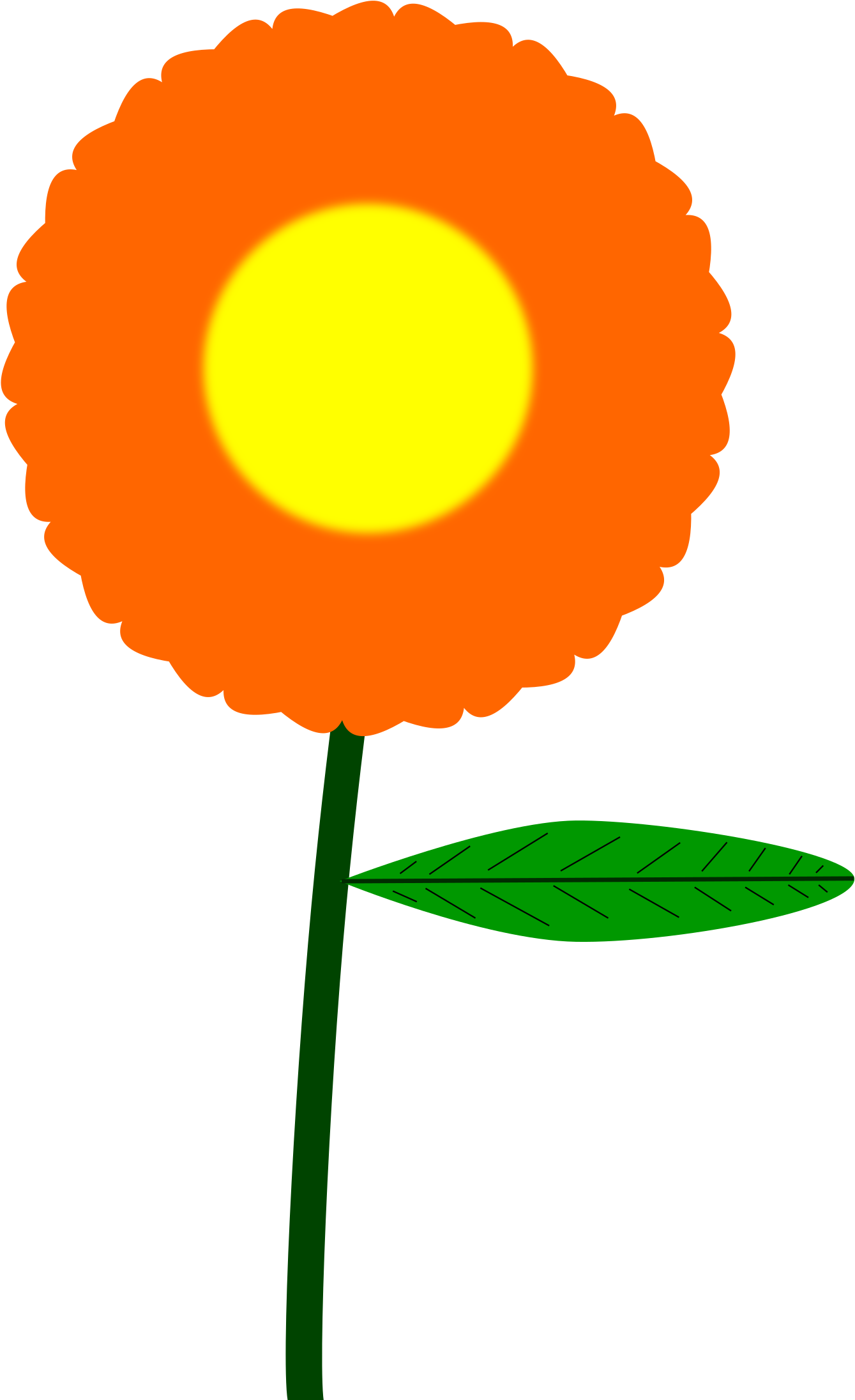 Orange Flower - Clip Art Orange Flower (1697x2400)