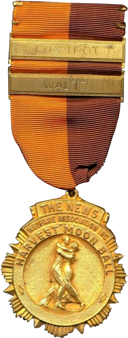 Vintage 1950s Harvest Moon Ball Ballroom Dance Medal - Award (665x665)