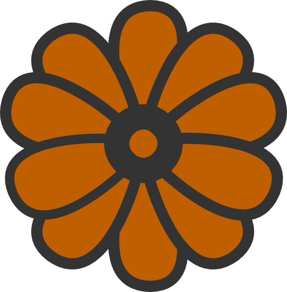 Flower Svg Clip Arts 588 X 598 Px - Coloring Book (588x598)