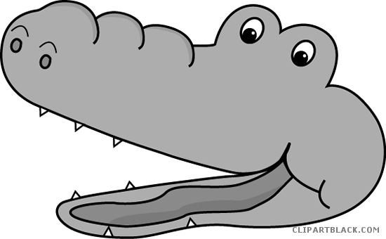 Alligator Mouth Animal Free Black White Clipart Images - Greater Than Alligator Clipart (550x340)