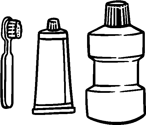 Mouth Cleaning Coloring Page - Dibujos De Enjuague Bucal (600x470)