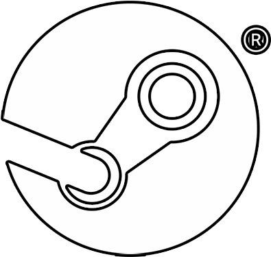 Logo Steam - Logo Steam Png Noir (400x400)