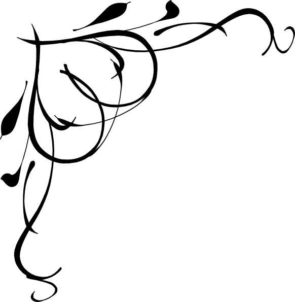 How To Set Use Heart Vine Corner Black Svg Vector - Page Border In Word (582x595)