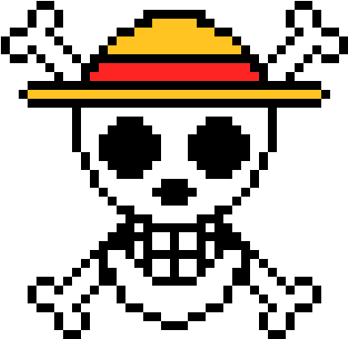 Legendary Straw Hat Pirates - One Piece Pixel Art (460x440)