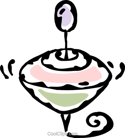 Spinning Top Royalty Free Vector Clip Art Illustration - Spelling (435x480)