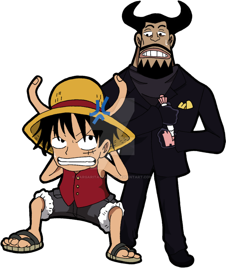 Straw Hat Luffy Vs Bartender Blueno By Margaritataichou - Cartoon (800x942)