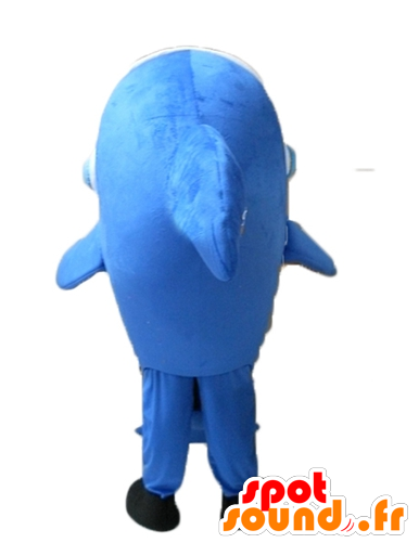 Mascote Golfinho Listrado Com Fones De Ouvido - Mascot (600x600)