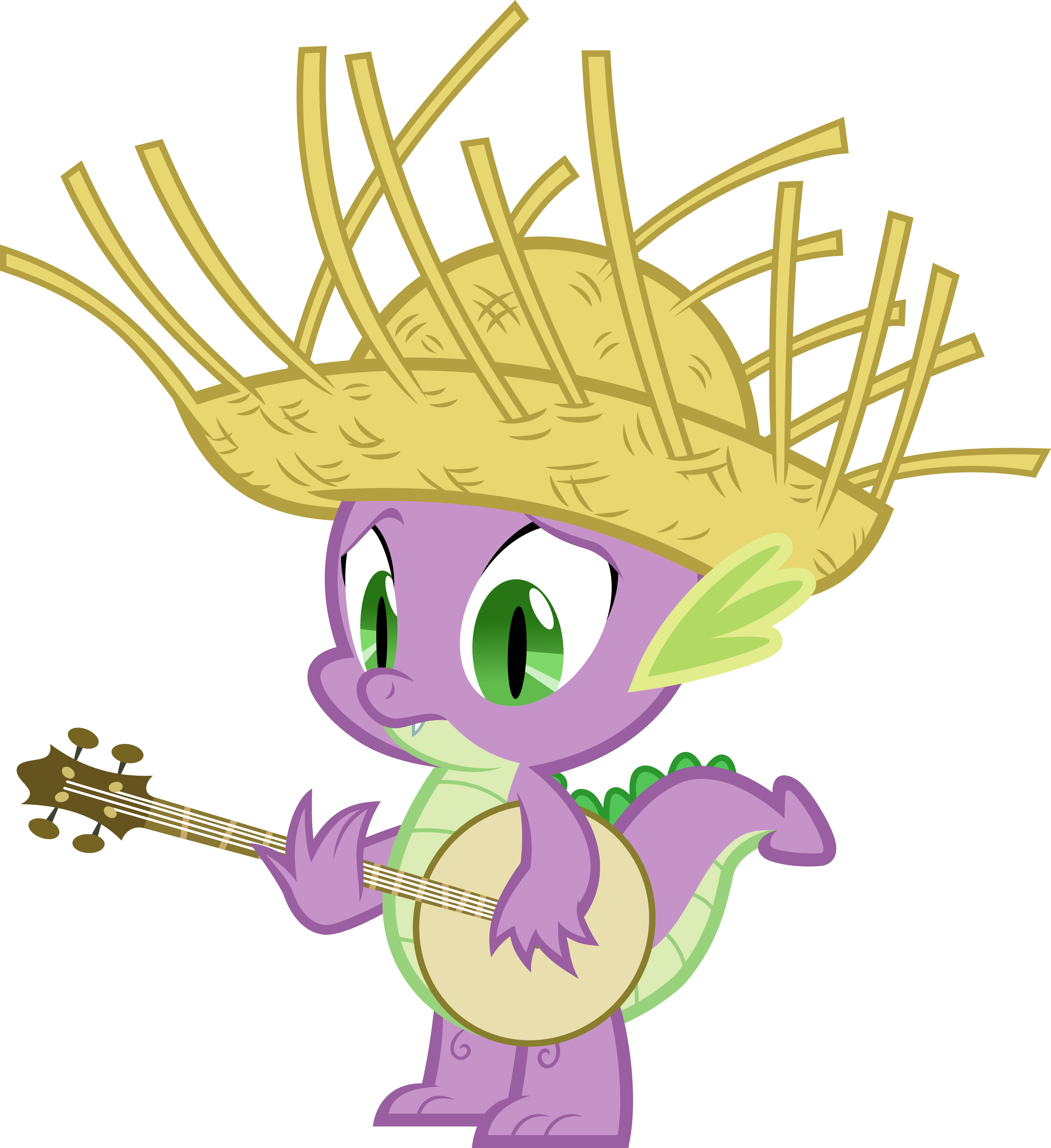 Spike Strawhat By Jeatz-axl - Mlp Spike Banjo (4000x4369)