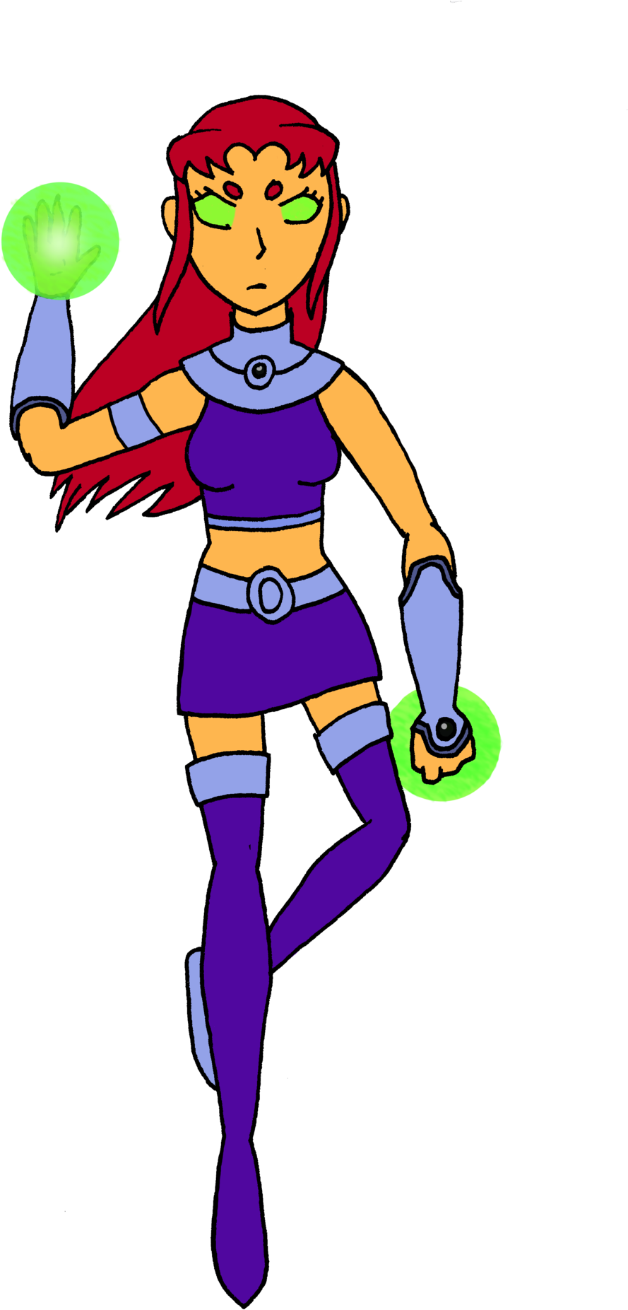 Yükle Starfire Teen Titans Purple - Starfire (1024x1940)