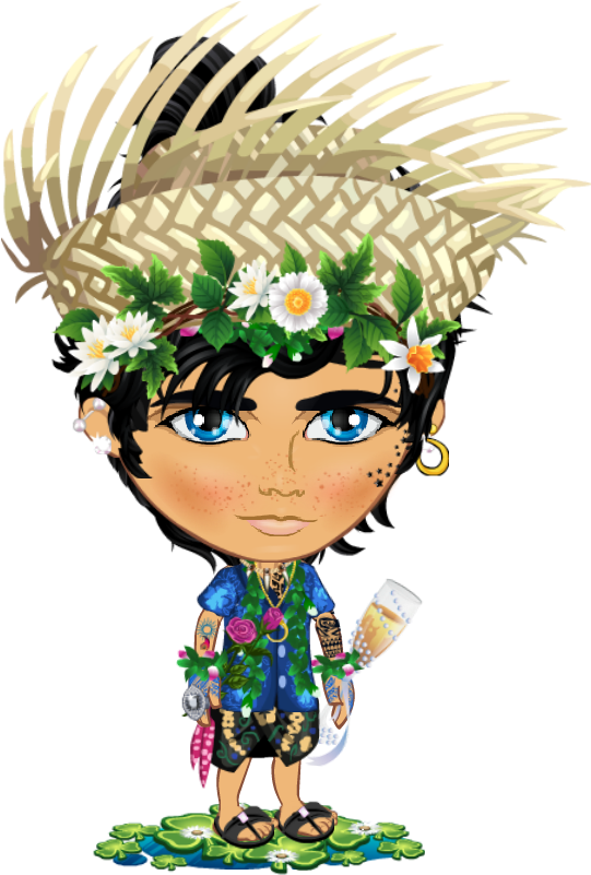 Hawaiian Straw Hat Something New - Illustration (600x800)