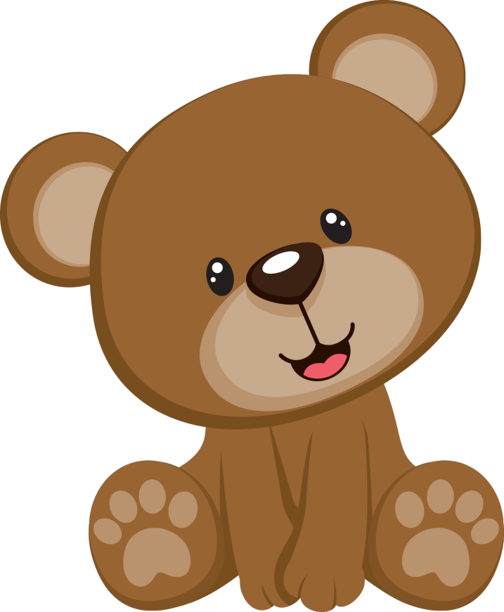 Related Ursinho Baby Clipart - Ursinha Marrom E Rosa (717x870)