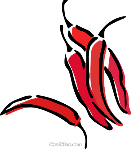 Hot Peppers Royalty Free Vector Clip Art Illustration - Hot Peppers Royalty Free Vector Clip Art Illustration (423x480)