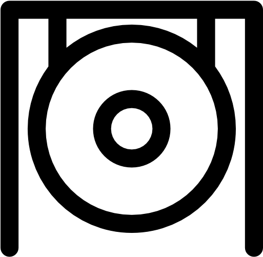 Chinese Gong Free Icon - Musical Instrument (512x512)