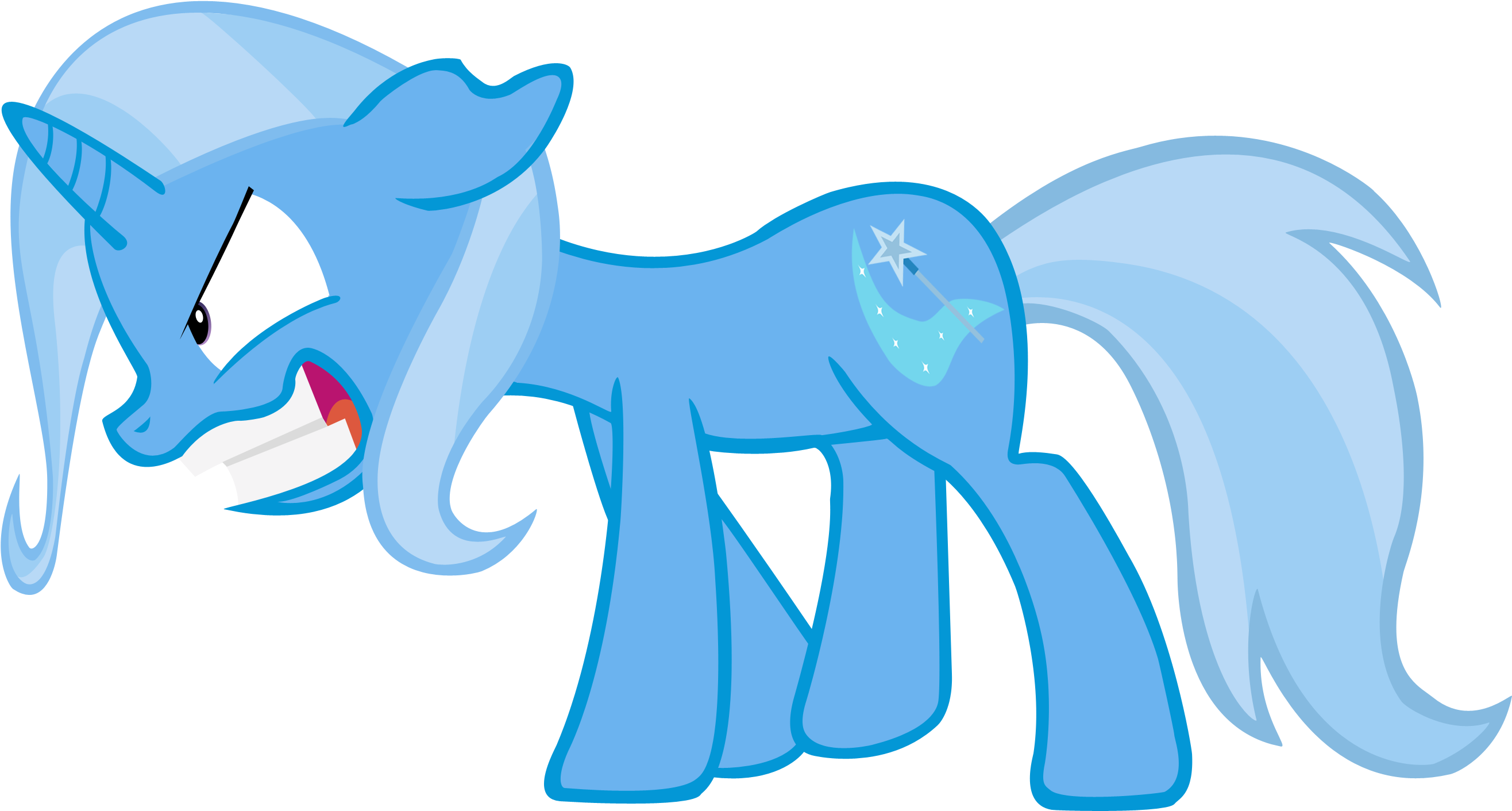 Pony Horse Blue Mammal Vertebrate Horse Like Mammal - Cartoon (3000x1600)